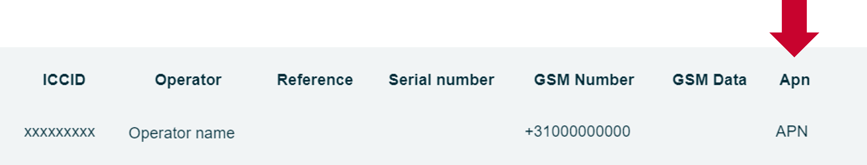 Name of the APN