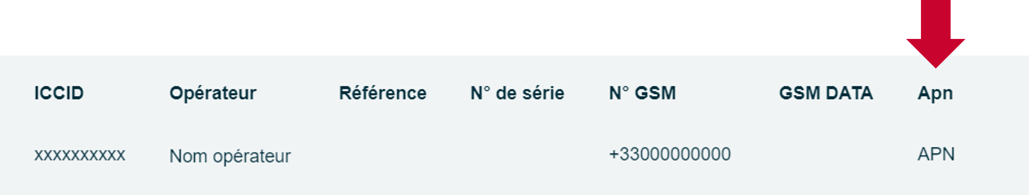 Nom de l'APN