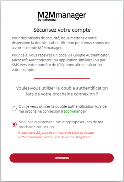 sécurisez votre compte - double authentification