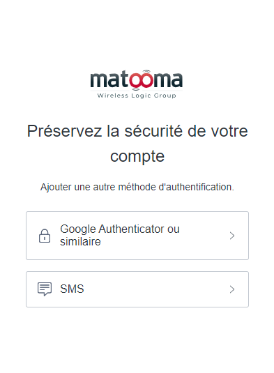 choix double authentification